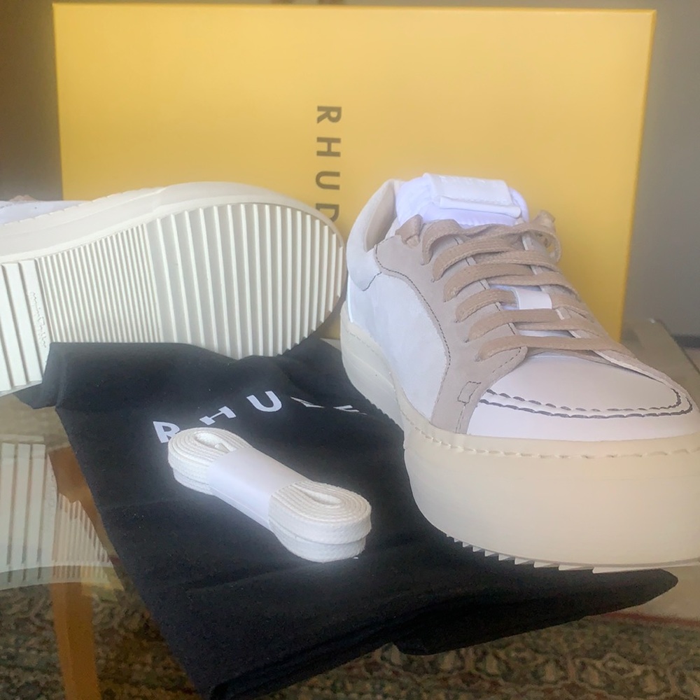 Rhude v1 men’s white sneakers size 8